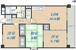 プロニティ・ユー 3LDKの間取図画像