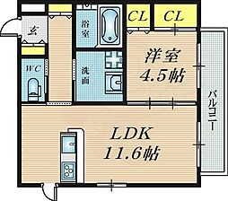 ヘーベル北村 2階/-