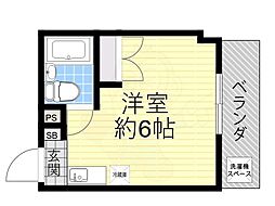 グリーンヴィレッジ ワンルームの間取図画像