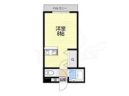 ハイグレース長田 ワンルームの間取図画像