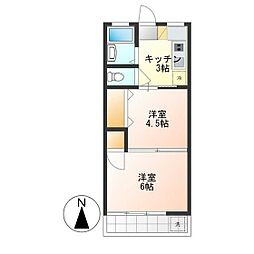 明穂和泉マンション 2Kの間取図画像