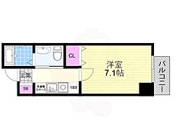 フィオレ立売堀 1Kの間取図画像
