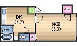江戸堀コーポ 2階/-