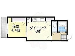 ストークマンション土佐堀 1DKの間取図画像