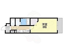 Alivisドーム前 1Kの間取図画像