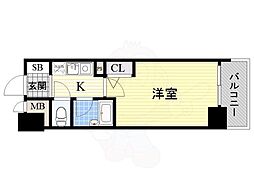 エスリード本町 1Kの間取図画像