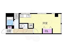 横井第3ビル ワンルームの間取図画像