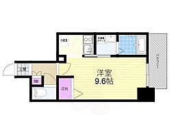 プレサンス立売堀パークシティ ワンルームの間取図画像
