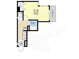 メゾンサンワ西長堀 1Kの間取図画像