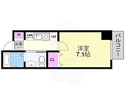 フィオレ立売堀 1Kの間取図画像