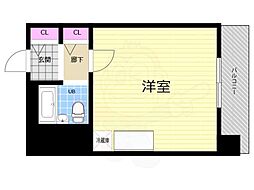 スタジオ64 ワンルームの間取図画像