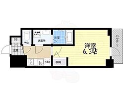 エスリード大阪NEXUS 1Kの間取図画像