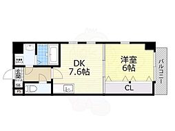 ビエラ江戸堀 1DKの間取図画像