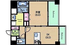 シティライフ本町西L'avenir 1LDKの間取図画像