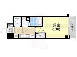 アドバンス大阪SERENO 1Kの間取図画像
