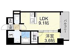 S-RESIDENCE阿波座chiaro 2階/-