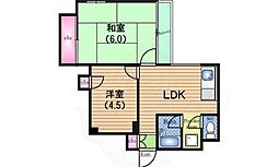 第2レジデンス春日井 2LDKの間取図画像