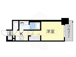 ファーストフィオーレ新町ファジスタ 1Kの間取図画像