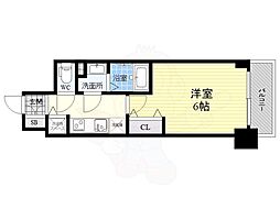 エスリード本町レジデンス 1Kの間取図画像
