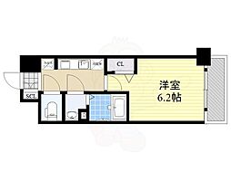 アドバンス大阪SERENO 1Kの間取図画像