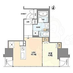 THEHIGHHORIE 1LDKの間取図画像