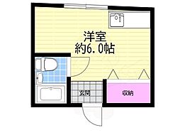 フェリーチェ新町 ワンルームの間取図画像