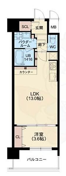 スプランディッド福島WEST ｜大阪府大阪市福島区海老江８丁目(賃貸マンション1LDK・6階・40.70㎡)の写真 その2