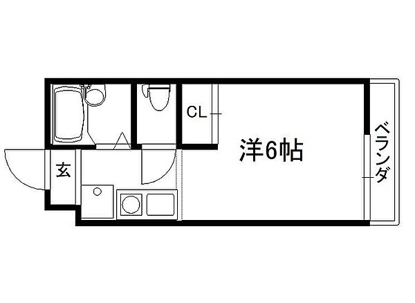 ヴィラ興戸 105｜京都府京田辺市興戸東垣内(賃貸マンション1R・1階・16.80㎡)の写真 その2