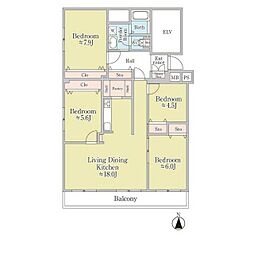 間取図画像 3SLDK
