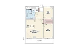 白石南郷サンハイツ 2LDKの間取図画像