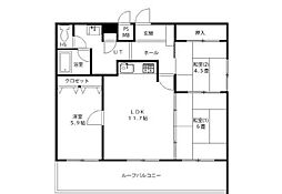 ダイアパレス真駒内 3LDKの間取図画像