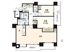 ディーグランセ真駒内泉町イーストスクエア 2LDKの間取図画像