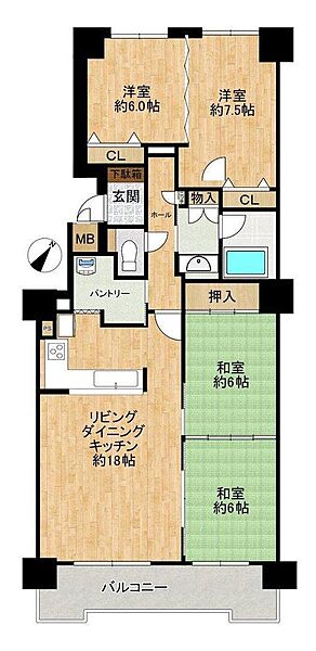 間取りを拡大表示