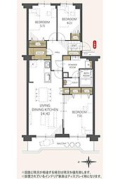 コープ野村澄川第2 3LDKの間取図画像