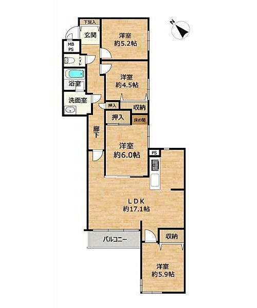 間取りを拡大表示