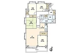 北23条シティハウス 4LDKの間取図画像