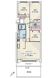 チュリス豊平公園 3LDKの間取図画像