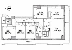 シャトーム北4条プラザ19 5LDKの間取図画像