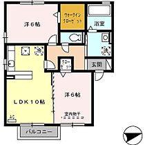 セジュール瓜生 101 ｜ 福井県越前市瓜生町49－26-1（賃貸マンション2LDK・1階・55.44㎡） その2