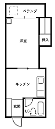 パークハイツ 1DKの間取図画像