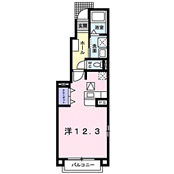 フランメゾン1 ワンルームの間取図画像
