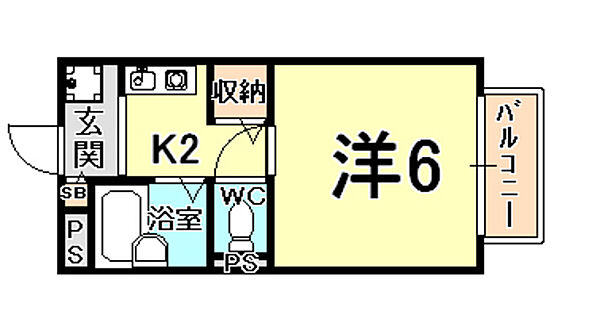 アトレ上甲子園 205｜兵庫県西宮市上甲子園２丁目(賃貸アパート1K・2階・19.73㎡)の写真 その2