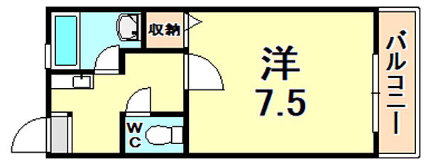 白井マンション 106｜兵庫県西宮市北名次町(賃貸マンション1K・1階・23.00㎡)の写真 その2