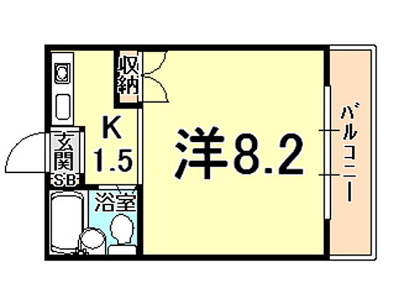 第一モギハイツ 303｜兵庫県西宮市甲子園高潮町(賃貸マンション1K・3階・19.90㎡)の写真 その2