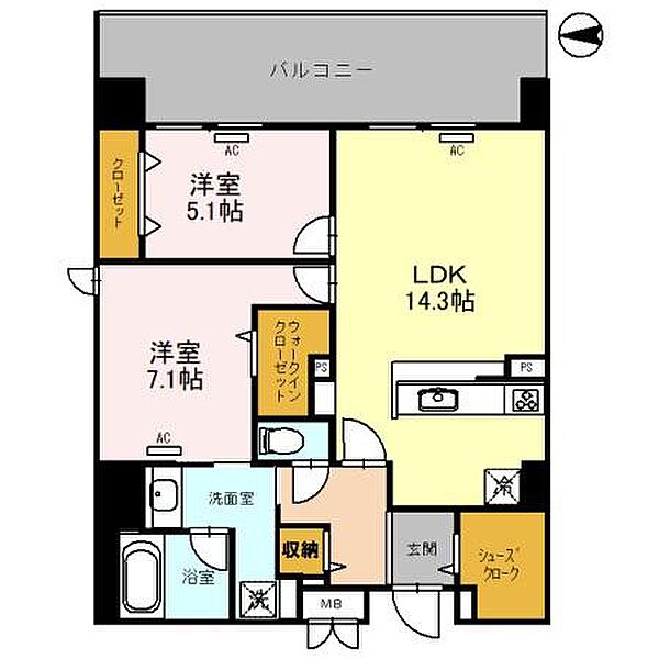 （仮）西宮北口　深津町プロジェクト 906｜兵庫県西宮市深津町(賃貸マンション2LDK・9階・67.08㎡)の写真 その2