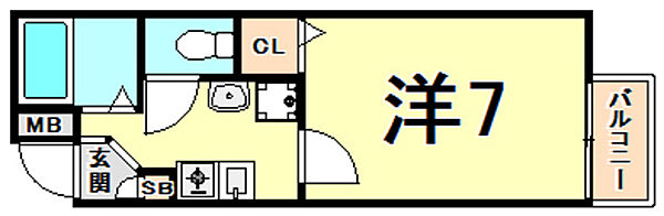 グランドコート 502｜兵庫県西宮市戸田町(賃貸マンション1K・5階・22.87㎡)の写真 その2