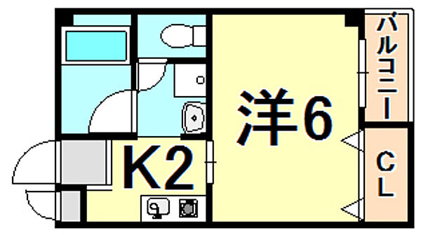 フォルム浦風町 301｜兵庫県西宮市甲子園浦風町(賃貸マンション1K・3階・25.02㎡)の写真 その2