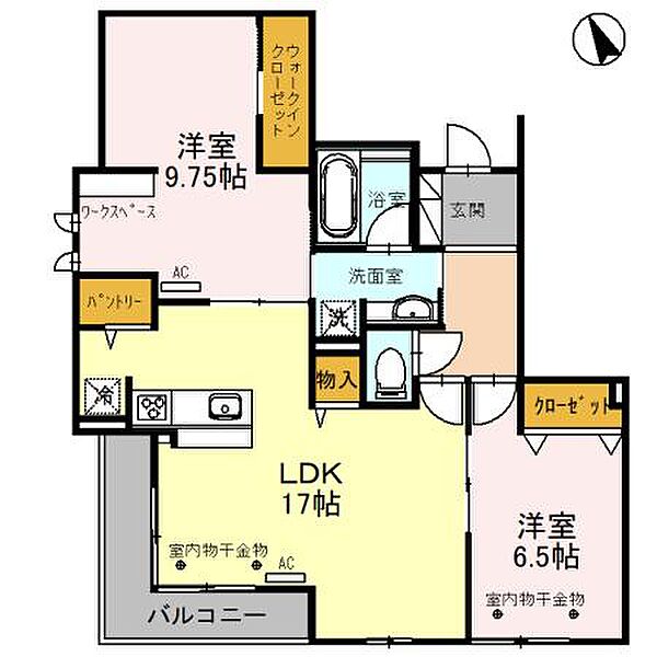 甲子園廣和レジデンス 203｜兵庫県西宮市甲子園三保町(賃貸アパート2LDK・2階・76.59㎡)の写真 その2