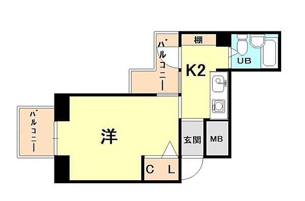 コープ野村西宮クオリテ門戸 316｜兵庫県西宮市野間町(賃貸マンション1R・3階・25.30㎡)の写真 その2