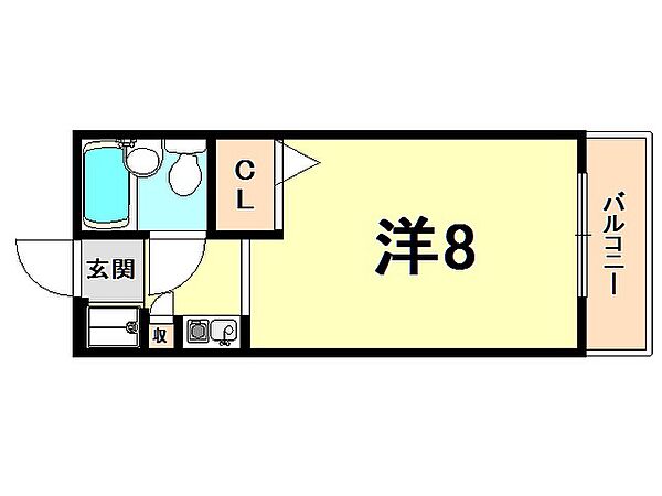 シーマ西宮 301｜兵庫県西宮市本町(賃貸マンション1R・3階・21.56㎡)の写真 その2